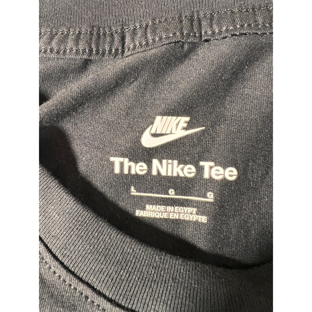 Nike Air Tee Short Sleeve Black Shirt Front Back Swoosh Logos Boys Girls Large - Picture 15 of 16